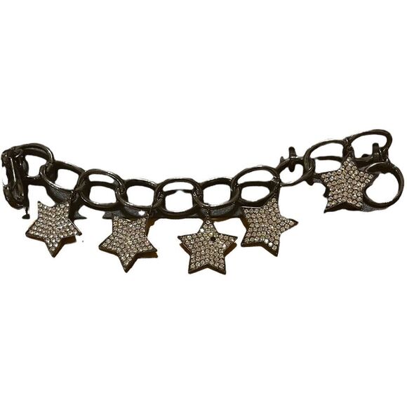 Steve Madden gun metal star design bracelet - Picture 1 of 7